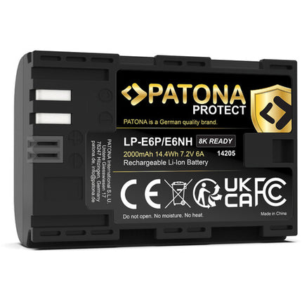 PATONA Protect LP-E6P Batería para Canon 2000mAh Garantía 6 Meses