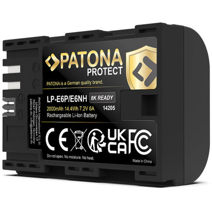 PATONA Protect LP-E6P Batería para Canon 2000mAh Garantía 6 Meses