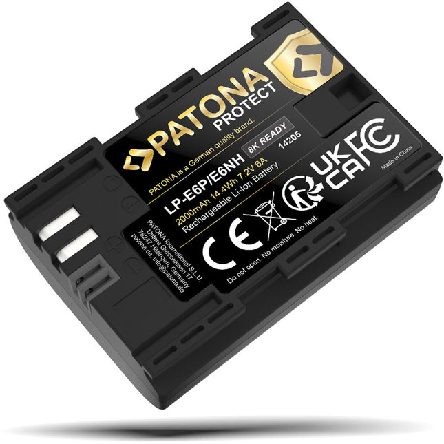PATONA Protect LP-E6P Batería para Canon 2000mAh Garantía 6 Meses