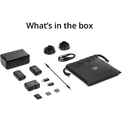 DJI Mic Sistema de Micrófono Digital Inalámbrico Compacto Dual Con Transmisores Grabación 14 Horas y Alcance 250 m