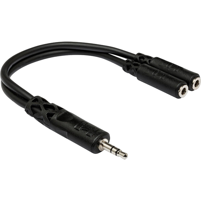 Hosa Technology Cable Divisor Estéreo 3.5mm Macho a 2 Hembras 15cm Garantía Limitada