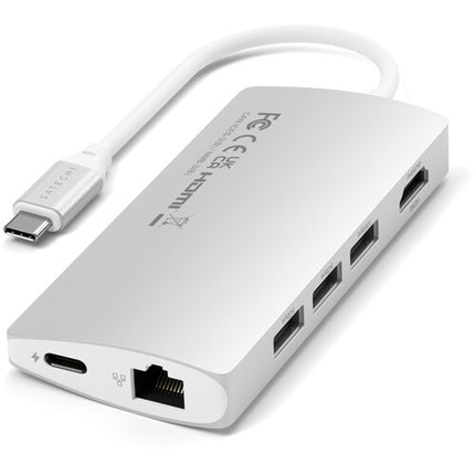 Satechi USB-C Adaptador Multi Puerto con HDMI 4K Ethernet y Ranuras SD