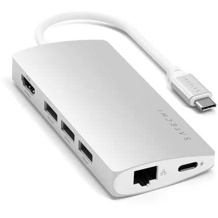 Satechi USB-C Adaptador Multi Puerto con HDMI 4K Ethernet y Ranuras SD