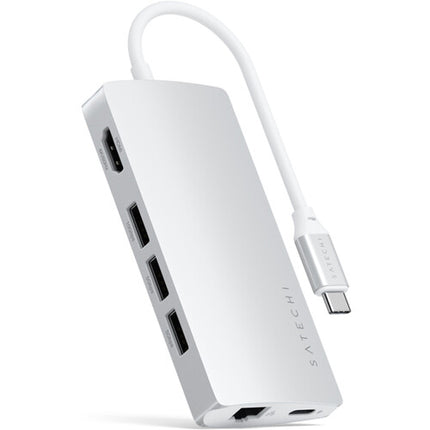 Satechi USB-C Adaptador Multi Puerto con HDMI 4K Ethernet y Ranuras SD