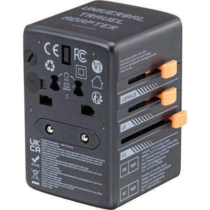 Tessan Adaptador de Viaje Universal 65W 4 Puertos USB-C y USB-A