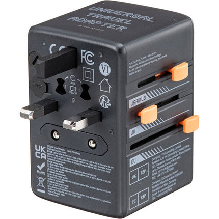 Tessan Adaptador de Viaje Universal 65W 4 Puertos USB-C y USB-A