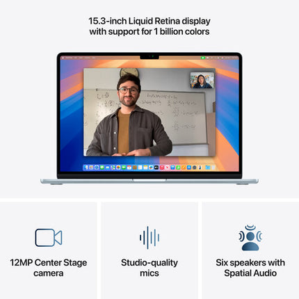 Apple 15" MacBook Air M4 16GB RAM 256GB SSD portátil azul cielo