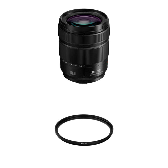 Panasonic LUMIX S 28-200mm f4-7.1 MACRO O.I.S. Lente Full Frame con Filtro UV 67mm