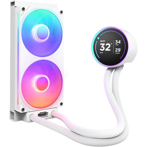 NZXT 240mm Kraken Elite RGB Refrigeración Líquida Blanca con Display IPS 2.72"