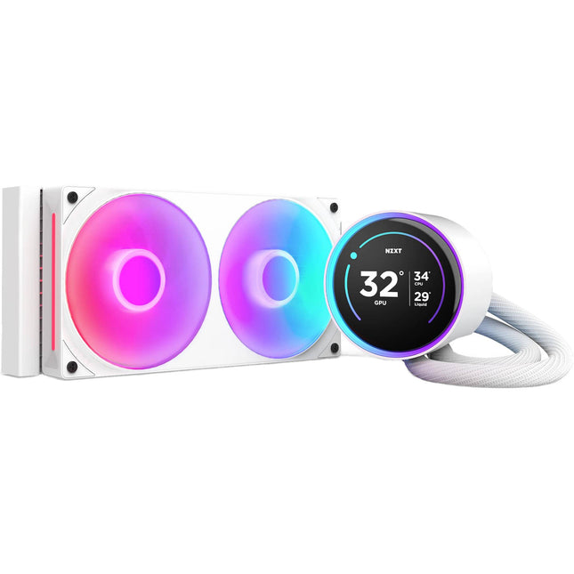 NZXT 240mm Kraken Elite RGB Refrigeración Líquida Blanca con Display IPS 2.72"