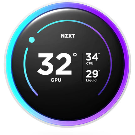 NZXT 360mm Kraken Elite RGB Refrigerador Líquido Todo en Uno Blanco Radiador de Aluminio Triple Ventilador PWM