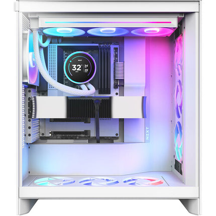 NZXT 360mm Kraken Elite RGB Refrigerador Líquido Todo en Uno Blanco Radiador de Aluminio Triple Ventilador PWM