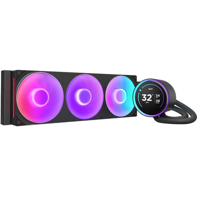 NZXT Kraken Elite RGB 360mm Refrigeración Líquida Todo en Uno Negro 3 Ventiladores PWM