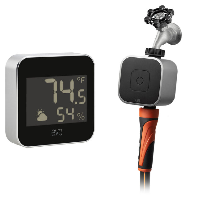 Eve Smart Outdoor Bundle Controlador de Agua Inteligente Estación Meteorológica IPX4