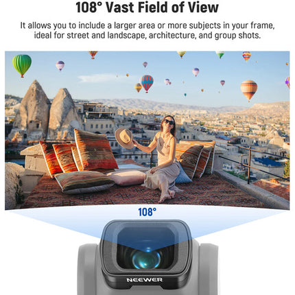 Neewer LS-45 Lente Gran Angular 0.75x para Osmo Pocket 3 FOV 108°