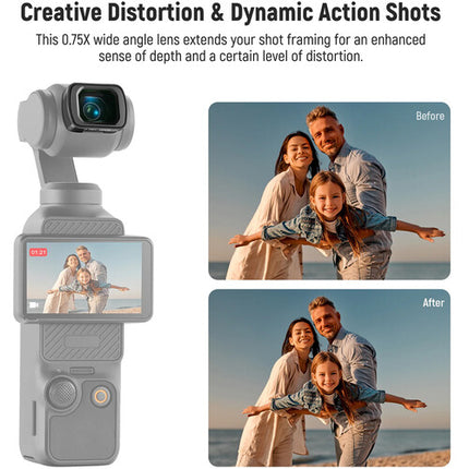 Neewer LS-45 Lente Gran Angular 0.75x para Osmo Pocket 3 FOV 108°