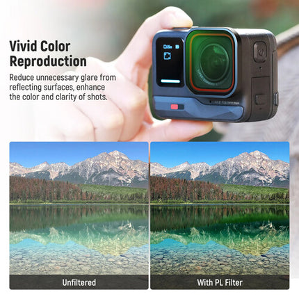 Neewer Lens Filter Kit para Insta360 Ace Pro 4 filtros ND y Polarizador resistente agua y aceite