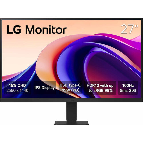 LG 27U631A-B Monitor 27" QHD 1440p 100 Hz HDR USB-C 15W