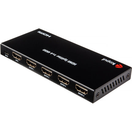 Kopul HDMI-PSP-1X4-4K Pro Splitter HDMI 1x4 4K60Hz con Cable Micro USB