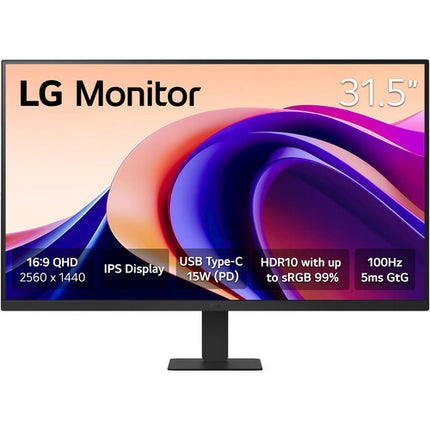 LG 32U631A-B Monitor 31.5" IPS QHD 1440p HDR 100 Hz USB-C 15W