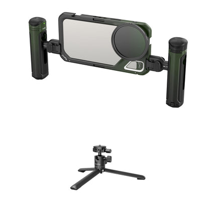 SmallRig x Brandon Li Kit jaula móvil para vídeo iPhone 15 Pro Max con filtro ND 5 pasos y trípode tabletop