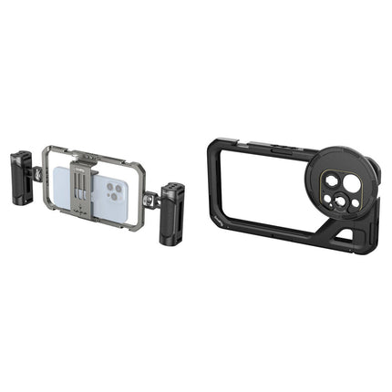 SmallRig Kit de Video Completo con Jaula para iPhone 15 Pro Max y Manijas Laterales