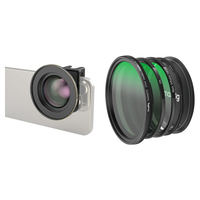 SmallRig Objetivo Macro 75mm para Montura T con Kit de Filtros 5 en 1