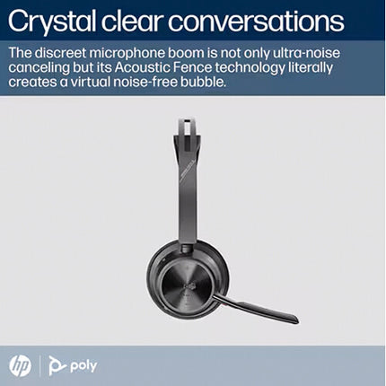 Poly Voyager Focus 2 UC Auricular Bluetooth con USB-C 25 Horas y Estuche de Viaje