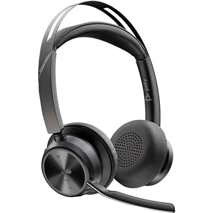 Poly Voyager Focus 2 UC Auriculares Bluetooth con Estuche y Base de Carga