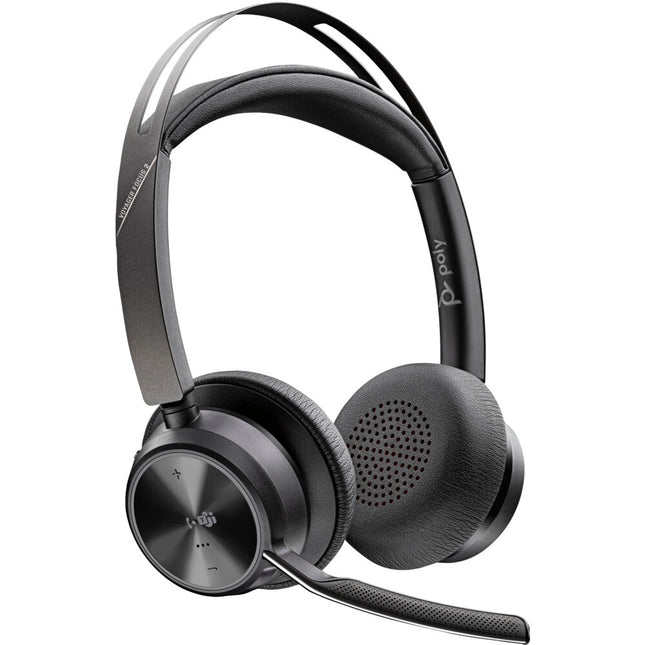 Poly Voyager Focus 2 UC Auriculares Bluetooth con Estuche y Base de Carga