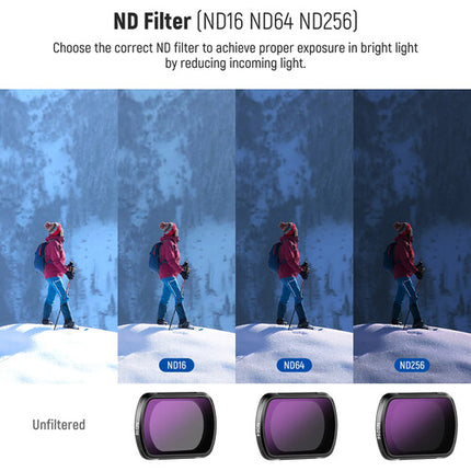 Neewer ND Filter Kit para DJI Osmo Pocket 3 4 filtros multicoated