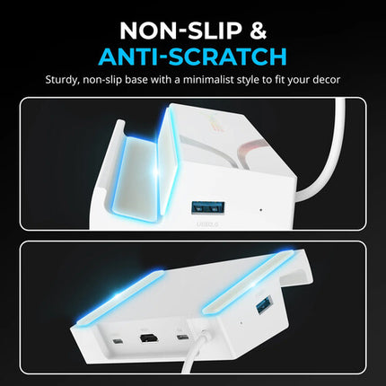 Sabrent DS-RA6P Estación de Acoplamiento USB-C 6 Puertos 95W para Asus ROG Ally Blanca