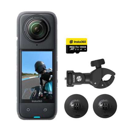 Insta360 X4 Cámara 360 8K para Moto con MicroSD 128GB Kit