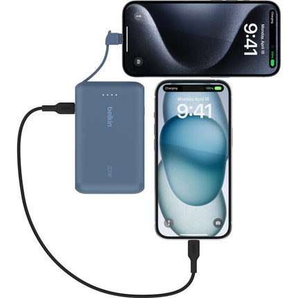 Belkin BoostCharge Power Bank 10000mAh Azul 20W Carga Rápida USB-C Integrado