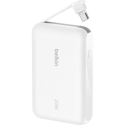 Belkin BoostCharge Power Bank 10K 10000mAh con cable USB-C integrado blanco