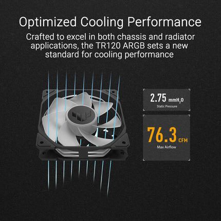 ASUS TUF Gaming TR120 Ventilador PWM 120mm 2000rpm Pack 3 unidades