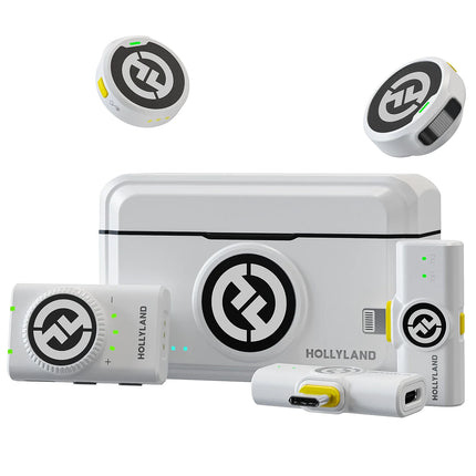 Hollyland LARK M2 DUO Sistema de Micrófono Inalámbrico 2 Personas 48 kHz 24-Bit 1000 pies Alcance