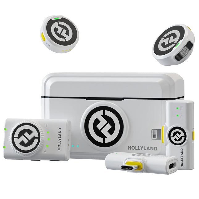 Hollyland LARK M2 DUO Sistema de Micrófono Inalámbrico 2 Personas 48 kHz 24-Bit 1000 pies Alcance