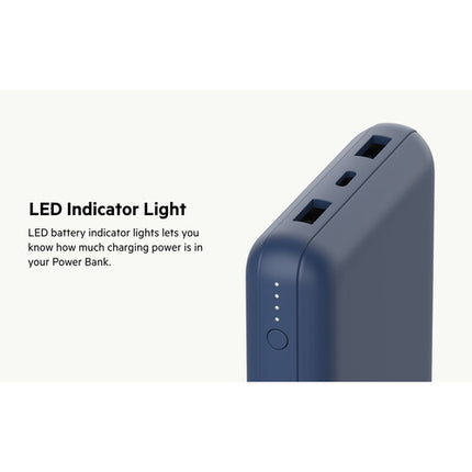 Belkin BoostCharge Batería portátil 20000mAh carga 3 dispositivos azul