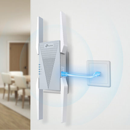 TP-Link RE813XE AXE5400 Extensor de Red Wi-Fi 6E Tri-Banda 5378 Mb/s 4 Antenas