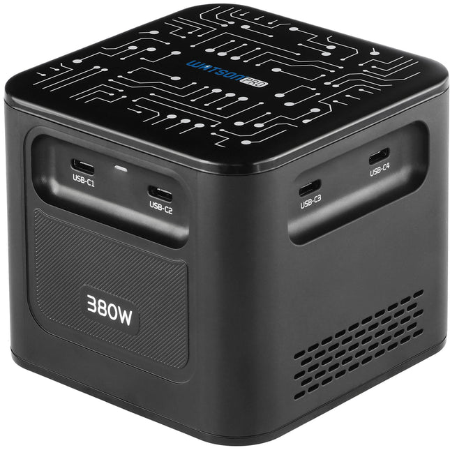 Watson Cargador USB de 8 Puertos 380W 6 USB-C 2 USB-A con Ventilador