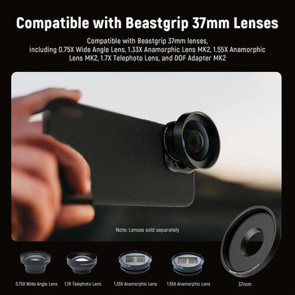 Neewer PA062 Adaptador de Lentes para Smartphones 17mm a 37mm y 58mm Aleación de Aluminio