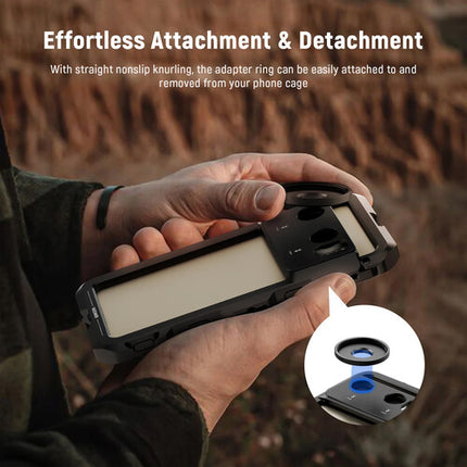 Neewer PA062 Adaptador de Lentes para Smartphones 17mm a 37mm y 58mm Aleación de Aluminio