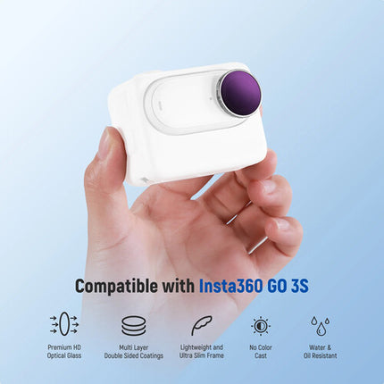 Neewer Kit de Filtros para Insta360 Go 3S ND8 ND16 ND32 y Polarizador Circular 4 piezas
