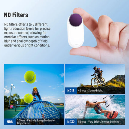 Neewer Kit de Filtros para Insta360 Go 3S ND8 ND16 ND32 y Polarizador Circular 4 piezas