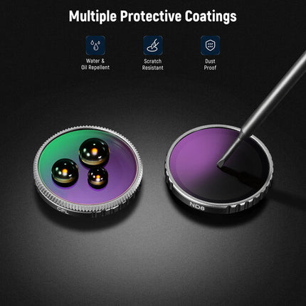 Neewer Kit de Filtros para Insta360 Go 3S ND8 ND16 ND32 y Polarizador Circular 4 piezas