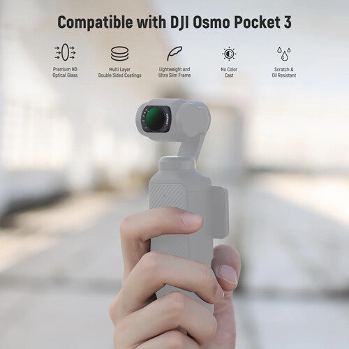 Neewer Kit de Filtros VND para DJI Osmo Pocket 3 ND2-32 ND64-512 con Protectores de Pantalla