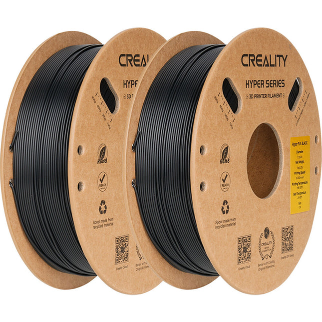 Creality 2-Spool Hyper PLA Filamento para impresión 3D 2kg Negro 1.75mm