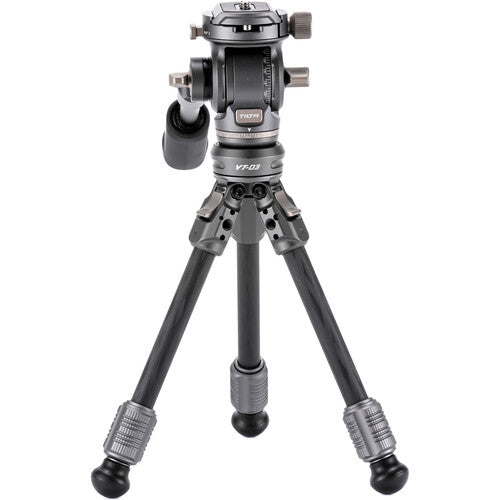 Tilta VT03 Cabezal de Vídeo con Patas de Trípode de Fibra de Carbono 6.6 lb 13.7 pulgadas