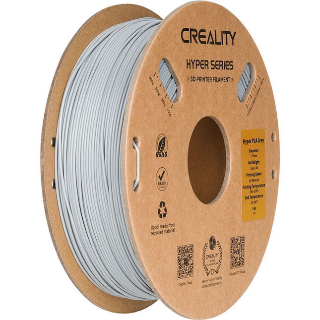 Creality 2-Spool Hyper PLA Filamento para Impresión 3D 1.75mm 2kg Gris